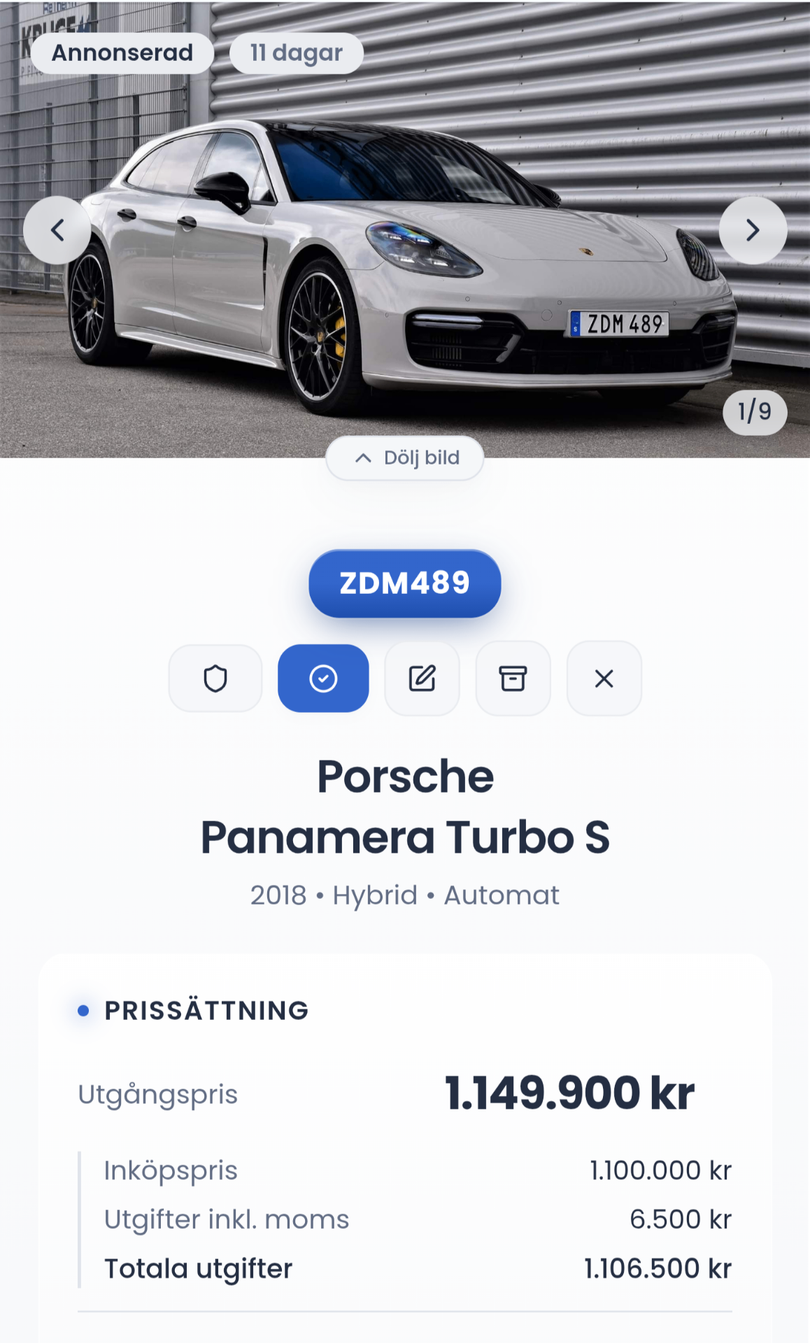 Fordonskort i Lagerbil
